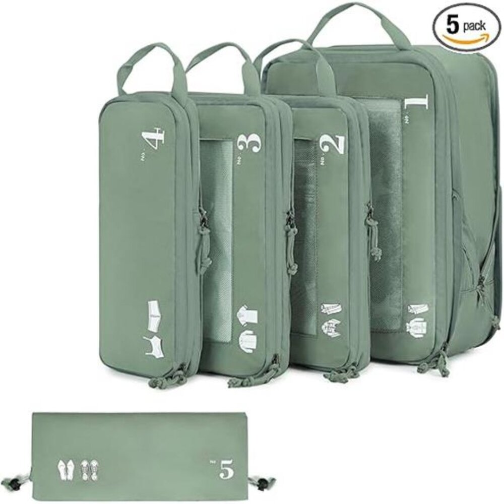 5set Compression Packing Cubes For Suitcases Orga… - image 7